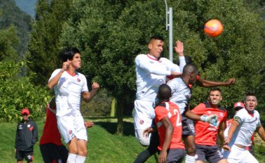 El club rojinegro sigue afinando su estilo de juego para enfrentar el próximo martes a Boyacá Chicó. Cortesía