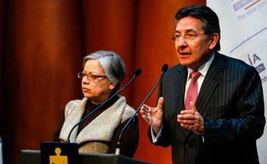 Este miércoles, el fiscal general Néstor Humberto Martínez aseguró que el testimonio del exsenador Bula "no vincula para nada al presidente". AFP