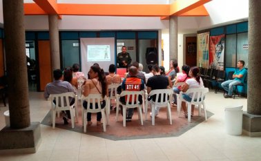 Unos 40 infractores del nuevo código de policía, recibieron capacitación tras haber recibido un comparendo pedagógico.  Cortesía