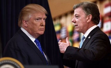 Los líderes discutieron la continuación del apoyo estadounidense al proceso de paz en Colombia, que busca acabar con más de medio siglo de conflicto armado, y expresaron la intención de reunirse en el futuro. Archivo particular