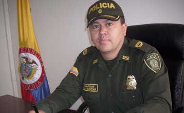 Coronel Elkin Darío Quinchía Meneses, nuevo comandante del Segundo Distrito de Policía de Ocaña. Javier Sarabia