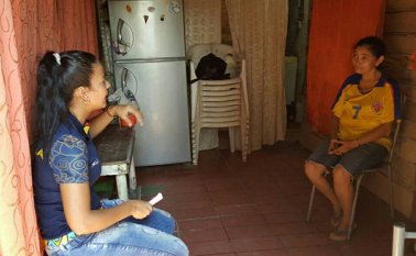 En las visitas se busca no solo establecer la cantidad de personas en condición de discapacidad si no tener una identificación plena de la situación. Cortesía