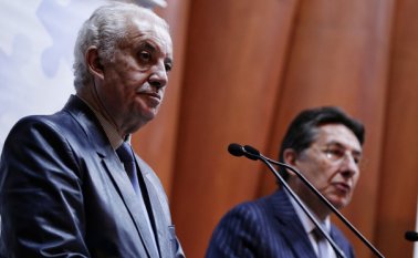 Galo Chiriboga y Néstor Humberto Martínez. Colprensa