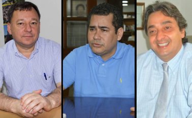 Ciro Rodríguez, representante conservador, Alejandro Carlos Chacón, representante liberal, Manuel Guillermo Mora, senador del Partido de la U. Archivo