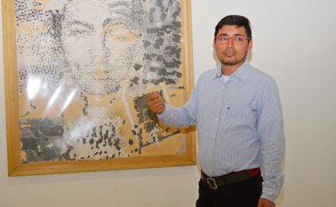 Saúl Gómez Mantilla, poeta cucuteño seleccionado para participar en el documental de Señal Colombia ‘Visitantes, arte para encontrarse’. En Cúcuta 18 artistas interpretaron sus poemas para crear obras de arte. Edinsson Figueroa