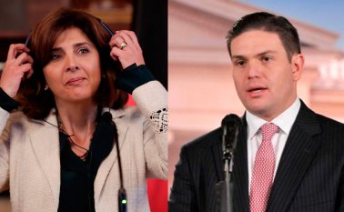 María Ángela Holguín y Juan Carlos Pinzón. Colprensa