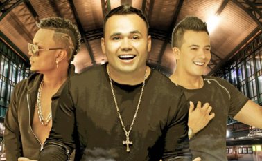 Ciro Quiñónez, Mr. Black y Carlos Rueda, en el acordeón, grabaron el video de la canción ‘Qué hay que hacer’ en San Cristóbal, Venezuela. Cortesía