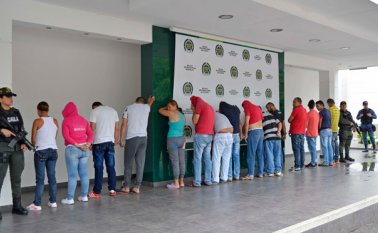 Los capturados fueron presentados el jueves por la Policía Nacional La Opinión