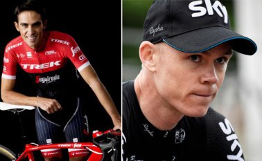 Alberto Contador (I) y Chris Froome. Tomada de Internet