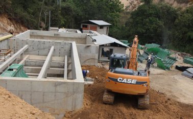 La primera fase de construcción de la Planta de Tratamiento de Aguas Residuales de Ocaña será terminada este mes. En ella se tratarán las aguas contaminadas de 15.000 personas. Cortesía