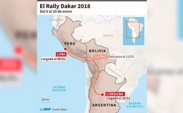 Perú regresa al Rally Dakar en 2018, después de haber formado parte del recorrido en 2012 y 2013. AFP
