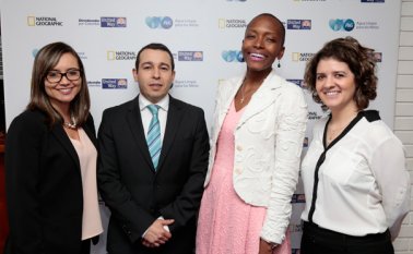 Carolina González, Gustavo Castellanos, la cucuteña Belky Arizala y Mónica Fernández de Soto. Cortesía