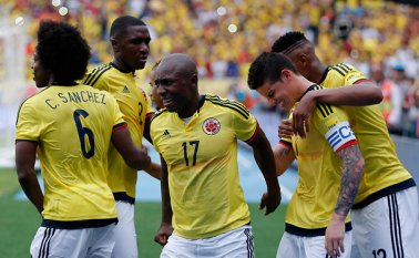 La Selección Colombia celebra una de sus victorias. Archivo