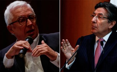 Para el senador Robledo (izquierda), Néstor Humberto Martínez debe declararse inhabilitado. Archivo