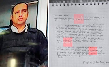 El asesino lamenta los hechos ocurridos en diciembre pasado, en la carta. Colprensa