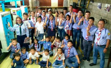 Los niños aprendieron sobre los procesos que se llevan a cabo en el periódico. Giovanny Rojas