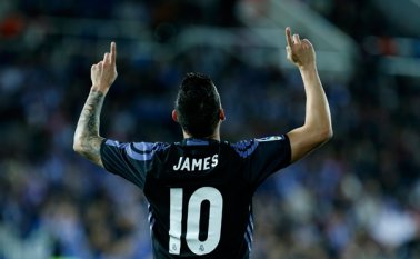 James Rodríguez abrió el marcador a los 10 minutos. AFP