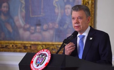 Juan Manuel Santos, en medio del XX Congreso de Naturgas, se refirió al ataque con armas químicas que se registró en Siria. Colprensa