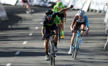 El ciclista español del Movistar podría coronarse hoy como campeón de la Vuelta al País Vasco. Valverde fue el vencedor esta temporada en la Vuelta a Murcia y la Vuelta a Andalucía. AFP
