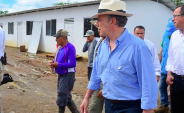 El presidente aseguró que la instalación de la zona veredal ha avanzado mucho. Colprensa