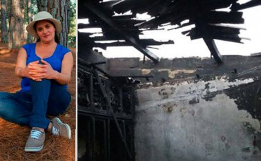 Luz Helena Rodríguez sufrió graves quemaduras, quedó debajo de algunos escombros y falleció en el lugar. Tomada de Twitter