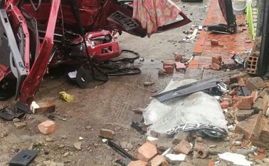 Los dos lesionados debido al estado delicado fueron trasladados al hospital San Juan de Dios de Pamplona. Cortesía