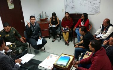 El director ejecutivo de la Cámara de Comercio de Pamplona, Carlos Solano, orientó la reunión que se cumplió con el Comité de Espacio Público. Roberto Ospino