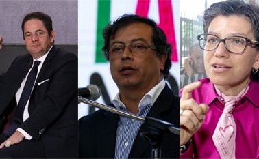 Germán Vargas Lleras, Gustavo Petro y Claudia López. Archivo