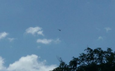 Denuncian sobrevuelo de helicóptero en Caño Indio. Twitter