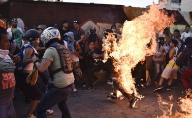 Con la muerte de Figuera ya son 65 las personas que han perdido la vida durante las manifestaciones opositoras. AFP