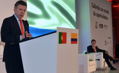 El Presidente de la República, Juan Manuel Santos, en su visita de Estado a Portugal.