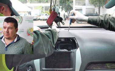 Los agentes se percataron de que la parte frontal de la camioneta tenía algunas modificaciones y rastros de pegante en las tapas del aire acondicionado. Archivo