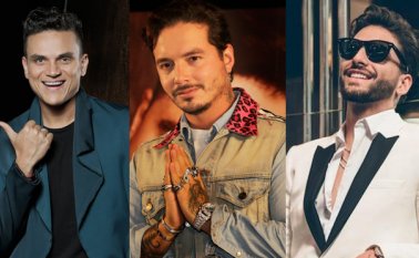 Silvestre Dangond, J Balvin y Maluma. AFP