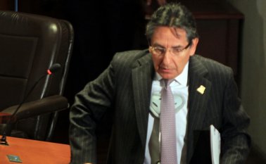 El fiscal Néstor Humberto Martínez participó, ayer, en la audiencia sobre la JEP, en la Corte Constitucional. Colprensa