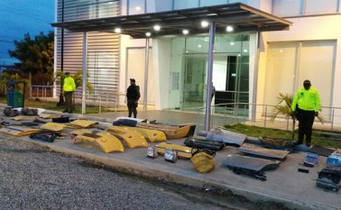 Los elementos incautados fueron dejados a disposición de la autoridad competente. Cortesía