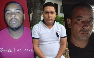 Nilson Hestiber Pinillos Solís,Kevin Javier Velasco Velásquez y Luis Fernando Ceballos Salazar, los tres principales cabecillas. Policía