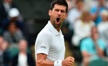 Novak Djokovic ha sido tres veces ganador en Wimbledon. Se medirá en los cuartos masculinos del miércoles al checo Tomas Berdych. AFP