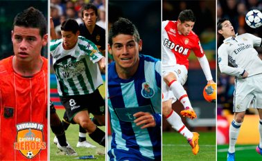 Desde los 14 años, el cucuteño James Rodríguez juega en el fútbol profesional. A su 25 años, sigue abriéndose camino en Europa. Archivo