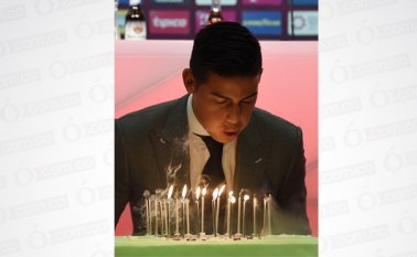James Rodríguez durante la celebración de su cumpleaños AFP