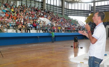 José Alfreddy Galvis, presidente de Asodepo, es uno de los líderes más activos de la Provincia por las víctimas. Javier Sarabia