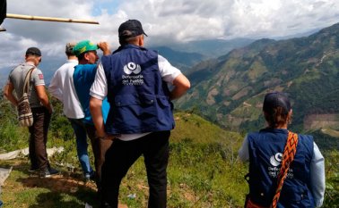 La Defensoría del Pueblo ha estado monitoreando la situación humanitaria en Hacarí, tras el regreso de los desplazados. Defensoría del Pueblo