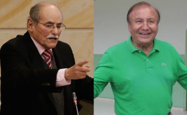 Horacio Serpa, senador y copresidente del Partido Liberal, y Rodolfo Hernández, alcalde de Bucaramanga. Colprensa