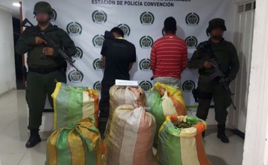 Los aprehendidos deberán responder por fabricación, tráfico y porte de estupefacientes. Policía