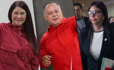 Cilia Flores, Diosdado Cabello y Delcy Rodríguez. Archivo particular