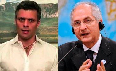 Leopoldo López (izquierda) y Antonio Ledezma son dos de los líderes opositores encarcelados más emblemáticos en Venezuela. AFP