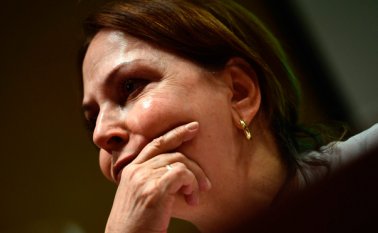 Mitzy Capriles, esposa del alcalde de Caracas, Antonio Ledezma. AFP