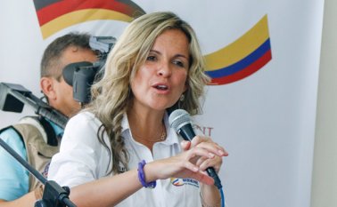 María Andrea Nieto, directora nacional del Sena, estuvo en Cúcuta haciendo el lanzamiento oficial de la convocatoria para negocios verdes en Norte de Santander. Mario Franco