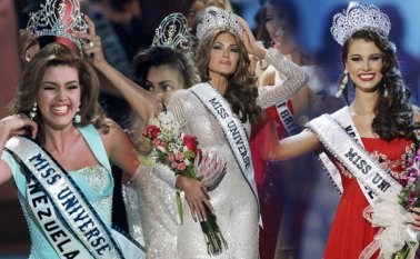 Alicia Machado, Gabriela Isler y Stefanía Fernández. Archivo particular