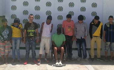 Las nueve personas fueron enviadas a centro penitenciario y carcelario, dónde deberán cumplir condenan por el delito imputado. Cortesía