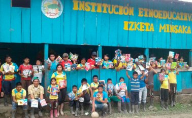 Los integrantes de la comunidad educativa u’wa solicitaron al gobierno departamental más atención para los estudiantes. Cortesía